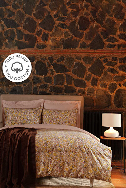 Karaca Home Florent Sarı Çift Kişilik Nevresim Takımı Triko Battaniye Set