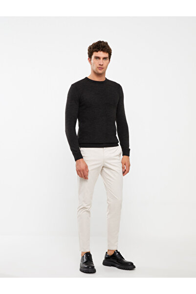 LC Waikiki Pánský pletený svetr - dlouhý rukáv, výstřih