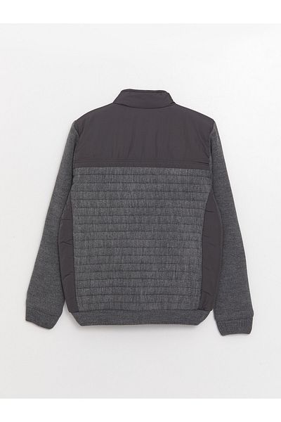 LC Waikiki Ανδρική πλεκτή ζακέτα - Standard Fit, Stand Collar