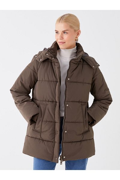 LC Waikiki Puffer-Kapuzenmantel für Damen