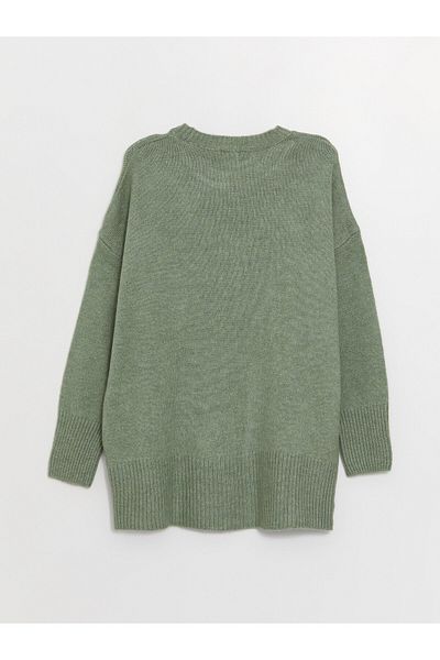 LC Waikiki Crew Neck Plain Long Sleeve Oversize Women's Knitwear Sweater
