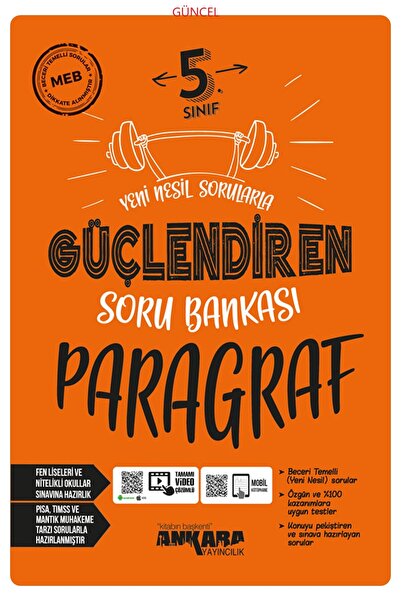 Ankara Yayıncılık 5.Sınıf Paragraf Yeni Nesil Sorularla Güçlendiren Soru Bankası
