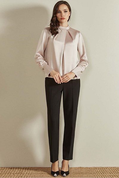 Guitar Cigarette Black Woven Trousers