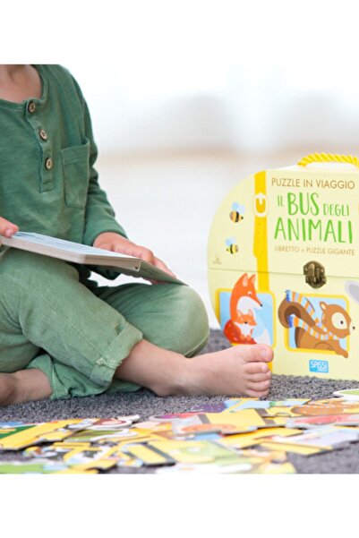 Sassi Junior Travel Çantalı Puzzle // Animals On A Bus (20 Parça)
