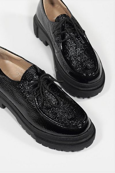 TUNAELLİ PANTOFI CU ȘANȚURI NUMĂRUL 35-41 PIELE NATURALĂ PIELE NATURALĂ NEGRĂ