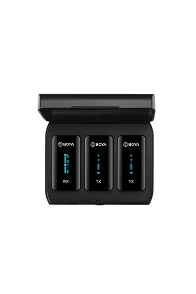 BOYA By-Xm6-K2 Ultra Kompakt Ikili Kablosuz Yaka Mikrofon Kiti