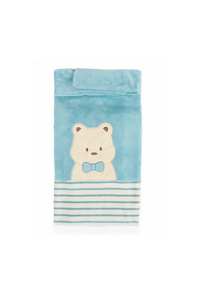 Bebitof 90X90 cm Teddy Bear Baby Blanket with Bow Tie - 95079