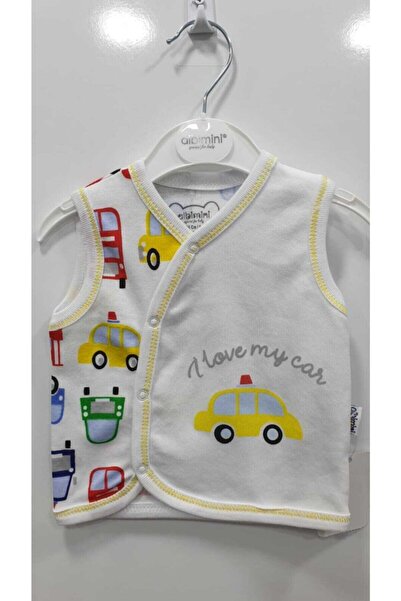 Albimini Car Printed Combed Cotton Baby Vest