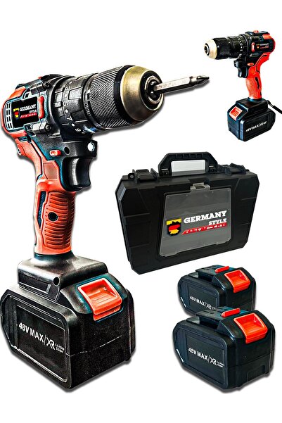 Germany Style GRM9007 48V 5 Ah Profesyonel Darbeli Yüksek Tork Kömürsüz Motor Güçlendirilmiş Çift Ak