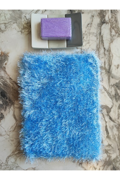 mbmh made by may hand منشفة حمام محبوكة يدوياً منشفة مهر لوركس زرقاء 25 سم * ...