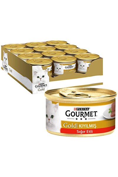 Gourmet Purina Gold Kıyılmış Sığır Etli Kedi Yaş Maması 85 Gr 12 Adet