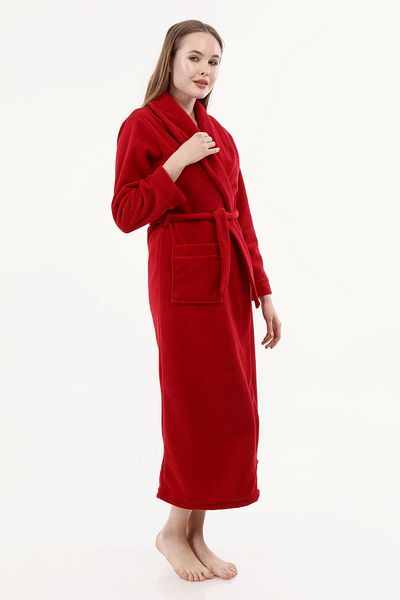 LİKAPA Long Shawl Collar Fleece Dressing Gown 226