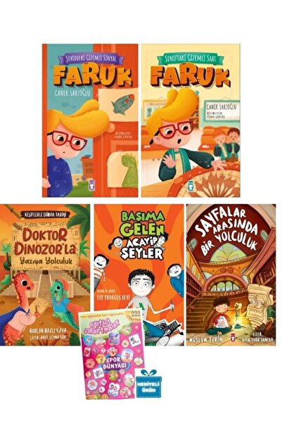 Timaş Yayınları SporHediyeli Şehirdeki Gizemli Sinyal Sınıftaki Gizemli Saat Faruk Doktor Dinozorla Yazıya Yolculuk