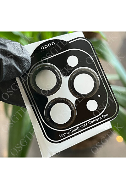 OSG "siyah/titanium Black" Iphone 15 Pro Ve 15 Promax Uyumlu Safir Cam Yüksek...