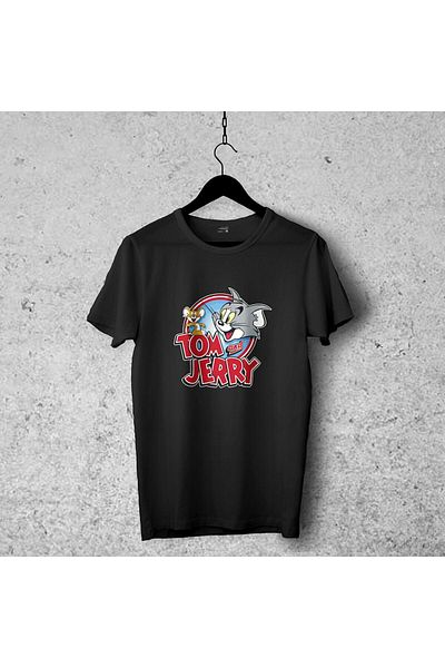 Pisa Art Μπλουζάκι με σχέδιο Tomy And Jerry 06, Unisex Premium, No Fading Striped Heroes