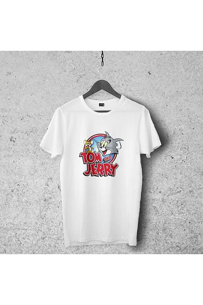 Pisa Art Μπλουζάκι με σχέδιο Tomy And Jerry 06, Unisex Premium, No Fading Striped Heroes