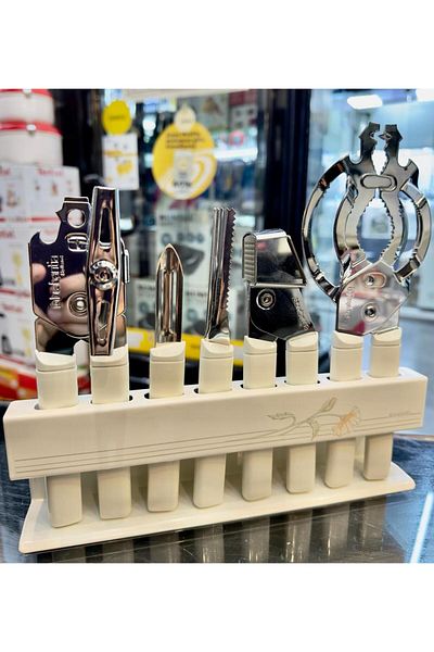 Brabantia Pack of 5 Kitchen Utensils with Stand