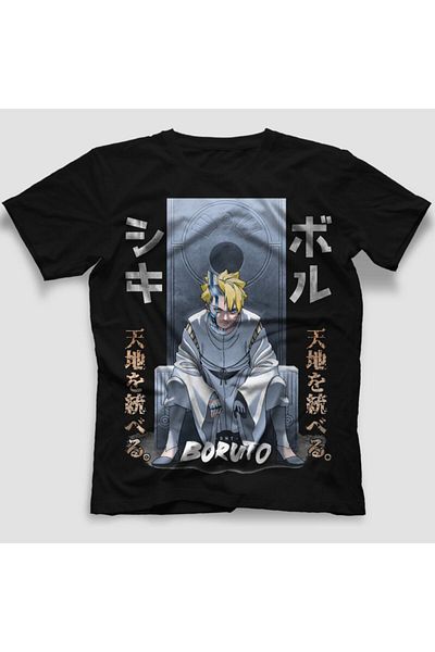 Pisa Art Μπλουζάκι Boruto Μαύρο