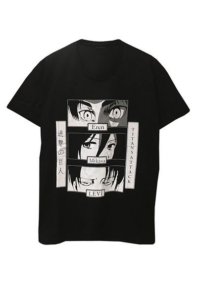 Pisa Art Μπλουζάκι με τυπωμένο Unisex Oversize Anime Attack One Titan