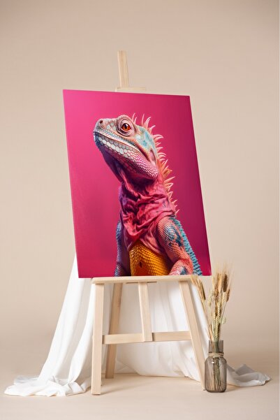 CANVASUM لوحة قماشية ملونة للديكور من الحرباء ART030254