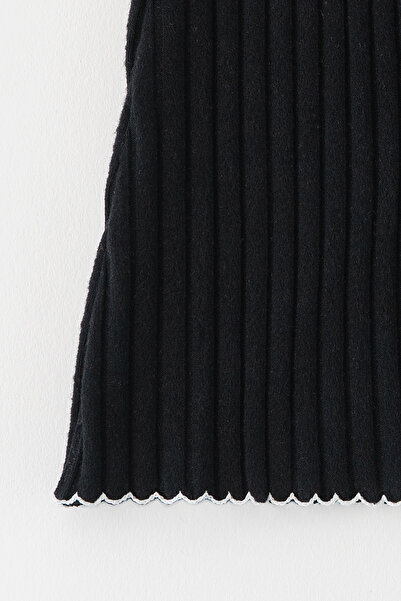 Banamio Mia Flared Leg Κολάν με μαλακή υφή με κροσέ με κεντημένο κορδόνι καμιζόλα