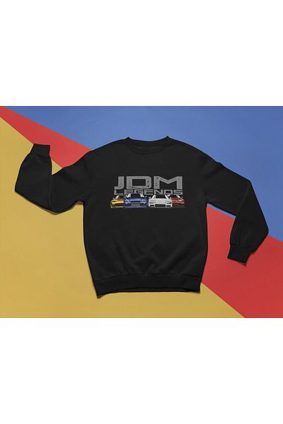 Pisa Art Суитшърт Jdm Legends Designed - Висококачествен, некрадещ печат