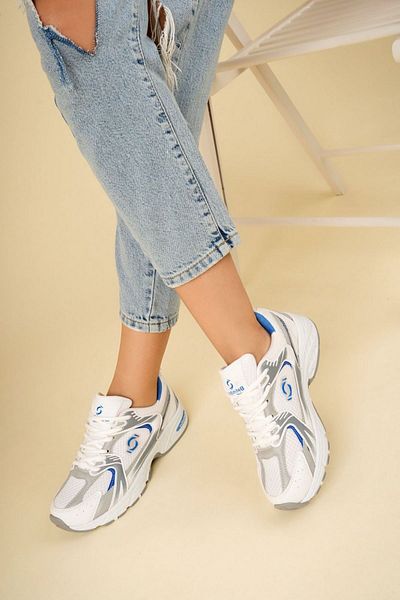 İnan Ayakkabı Pantofi Sport Damă Alb Nb 4 Cm Talpă
