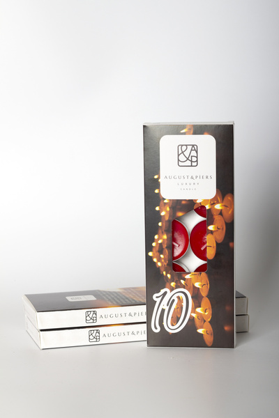 a&p 10 Adet Kırmızı Renk Tea Light Mum Glımma Buhardanlık Mumu 12 gr