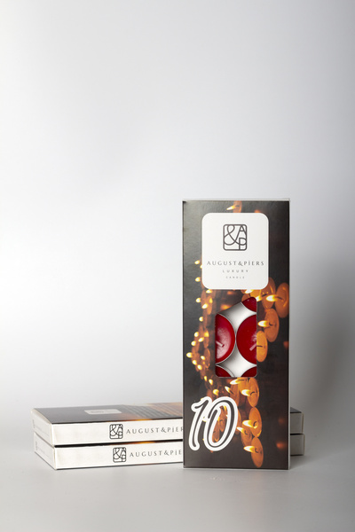 a&p 10 Adet Kırmızı Renk Tea Light Mum Glımma Buhardanlık Mumu 12 gr