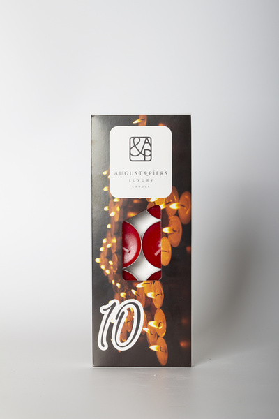 a&p 10 Adet Kırmızı Renk Tea Light Mum Glımma Buhardanlık Mumu 12 gr