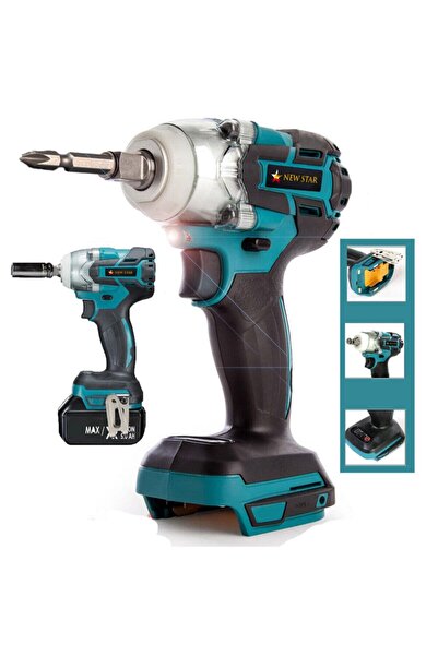 Newstar 36w Kömürsüz Çift Akülü Çantalı Torklu Şarjlı Somun Sökme