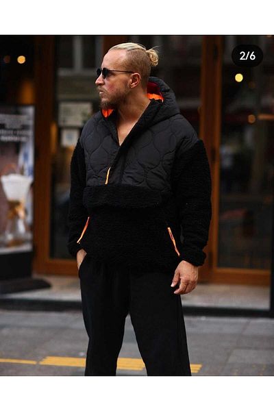 KUN SPORTSWEAR cangur matlasat de pluș cu fermoar slimfit