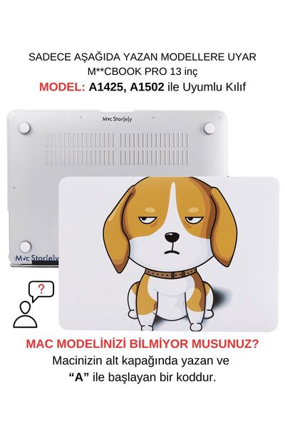 Mcstorey Macbook Pro Kılıf 13inç Dog02nl (ESKİ HDMI'LI MODEL 2012-2015) A1425...