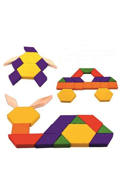 Hyd Wooden Toy 60 Pieces Tangram Educational Toy