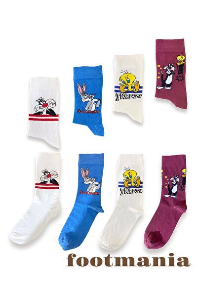 footmania 4 чифта модни анимационни герои унисекс комплект чорапи