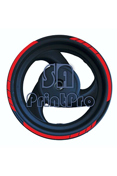 SA Printpro 50cc Motorsiklet Jant Şeridi (10İNÇ) Sticker Serıt Etiket Folyo