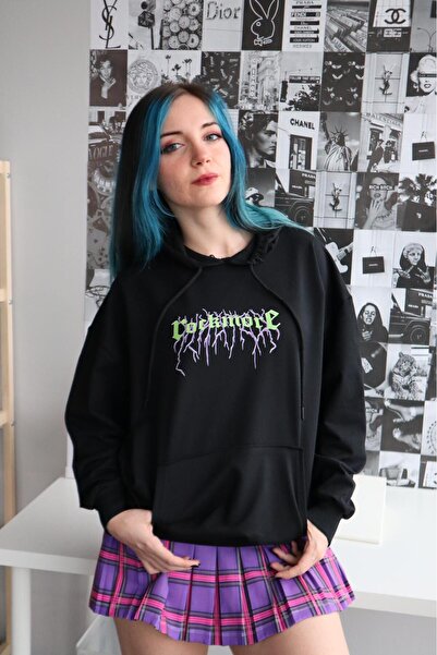 Gofeel Harajuku Rockmore Printed Oversize Vintage Detail Sweatshirt Gofeel