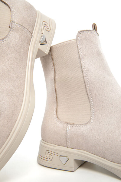 SOHO Bej Süet Kadın Bot & Bootie 21088