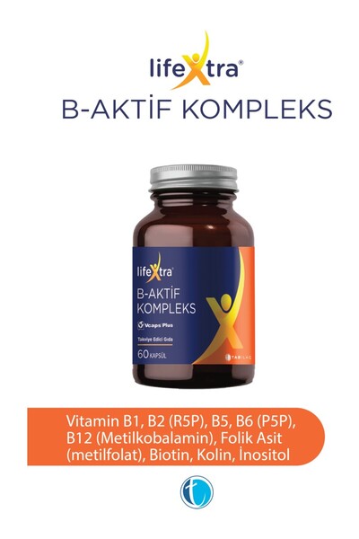 Tab İlaç LifeXtra B-AKTİF KOMPLEKS B- Aktif Kompleks Takviye Edici Gıda