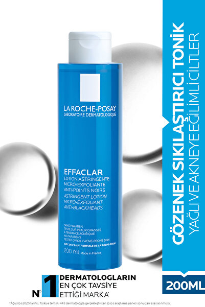 La Roche Posay Effaclar Yağlı ve Akneye Eğilimli Ciltler Salisilik Asit İçeren Gözenek Sıkılaştırıcı Tonik 200 ml