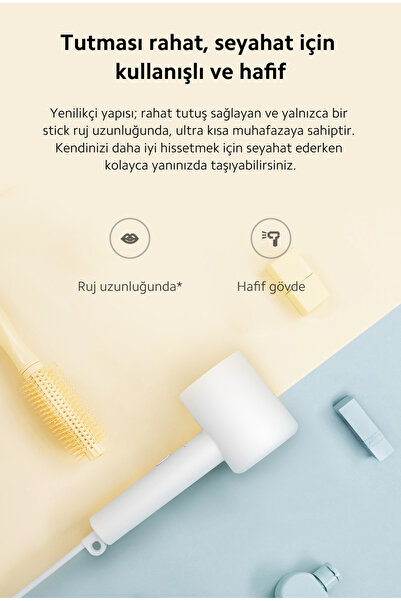 Xiaomi Mi Ionic Saç Kurutma Makinesi H300 Beyaz 1600 W
