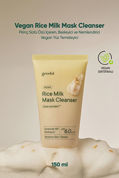 Goodal Pirinç Sütü İçerikli, Besleyici ve Nemlendirici Yüz Temizleyici GOODAL Vegan Rice Milk Mask Cleanser