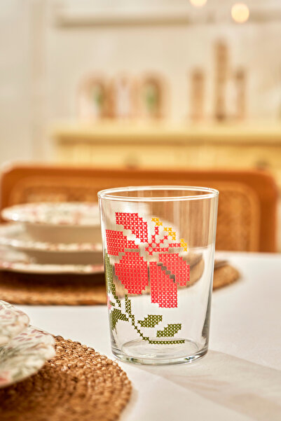 TRENDYOLMİLLA HOME X Bella Maison Peony Set of 4 Glass Cups 510Cc Tphaw26Brd00001