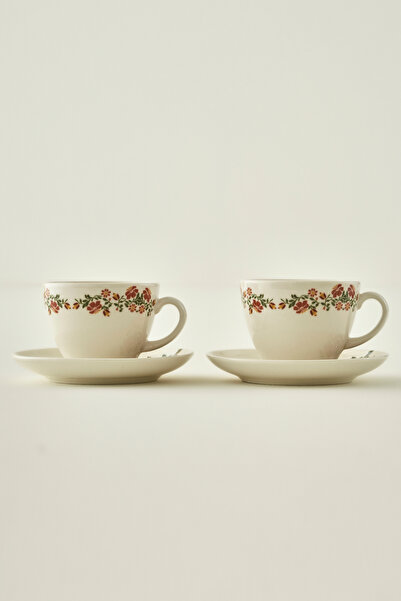 TRENDYOLMİLLA HOME X Bella Maison Peony Set de 2 cești de ceai 220 cc TPHAW26CFN00001