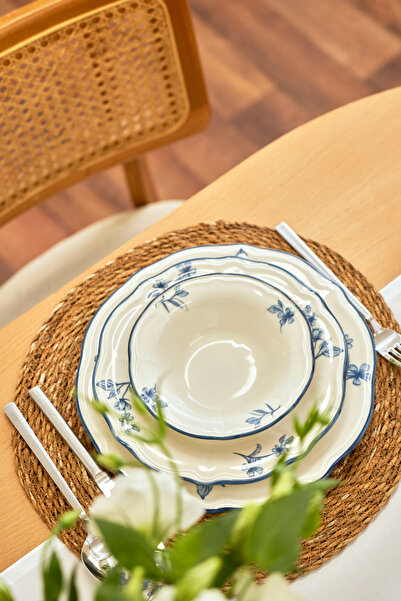 TRENDYOLMİLLA HOME X Bella Maison Beyond Blue Porcelain 4-Piece Soup Bowl Set 15.5cm Tphaw26Tbk00046