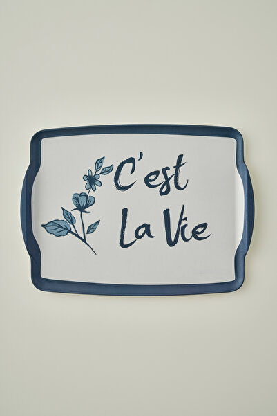 TRENDYOLMİLLA HOME X Bella Maison Beyond Blue Melamine Tray 42X31Cm Tphaw26Tps00006