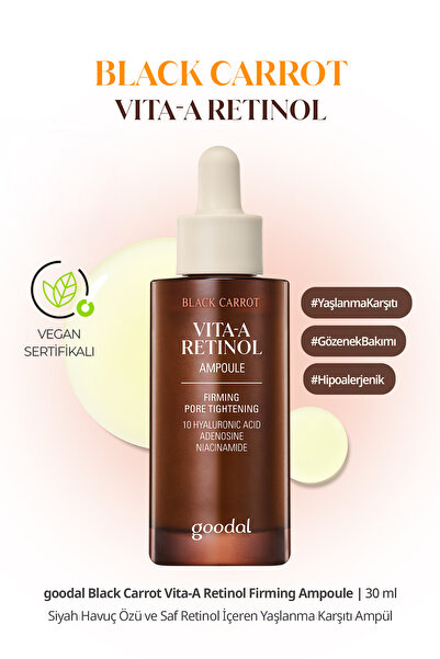 Goodal Black Carrot Vita-a Retinol Ampoule - Siyah Havuç Özlü Yaşlanma Karşıt...