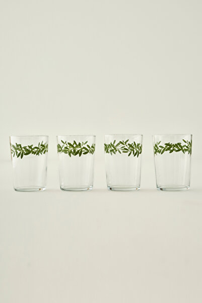 TRENDYOLMİLLA HOME X Bella Maison Leaf Set of 4 Glass Cups 510Cc Tphaw26Brd00001