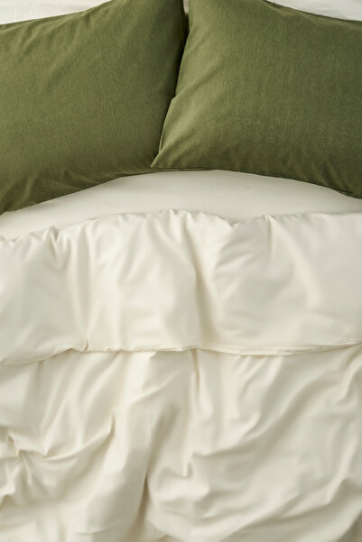 TRENDYOLMİLLA HOME X Bella Maison Leaf Green Plain 2-Piece Pillowcase 50X70Cm Tphaw26Yk00000