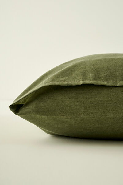 TRENDYOLMİLLA HOME X Bella Maison Leaf Green Plain 2-Piece Pillowcase 50X70Cm Tphaw26Yk00000